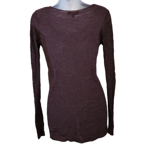 𝅺Mossimo Purple Scoop Neck High/Low Sweater - Picture 3 of 5